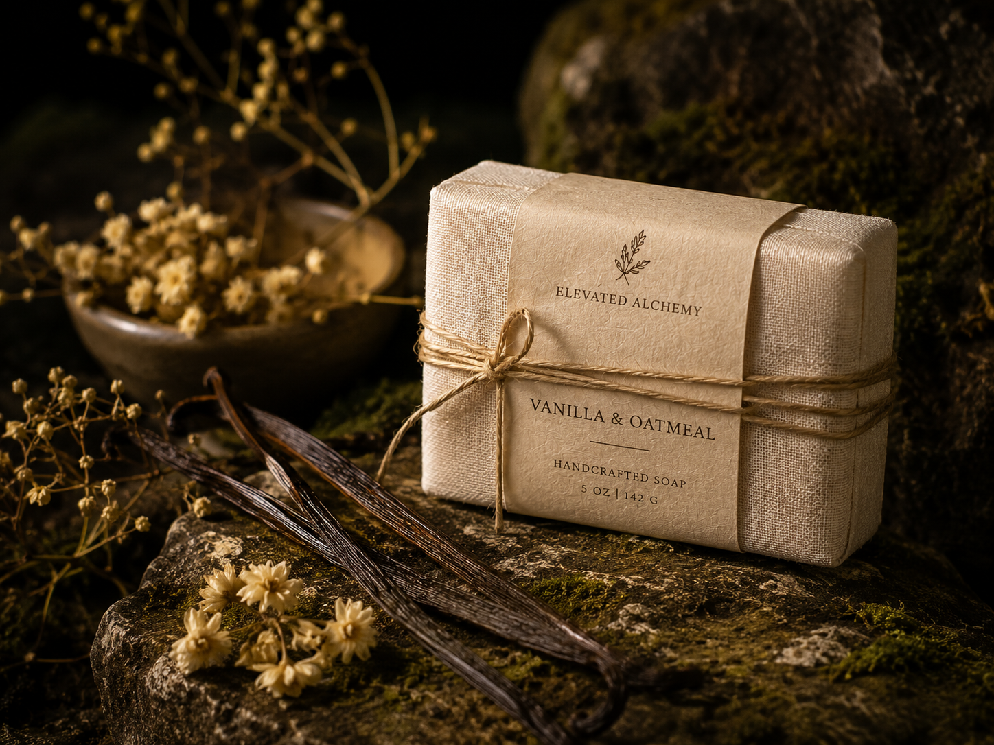 Vanilla and Oatmeal handcrafted goat milk soap bar